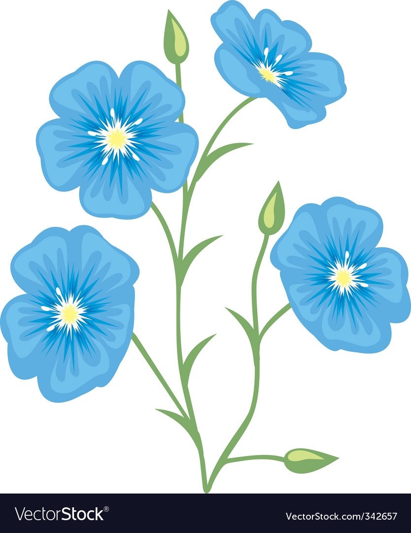 Цветок льна стилизация