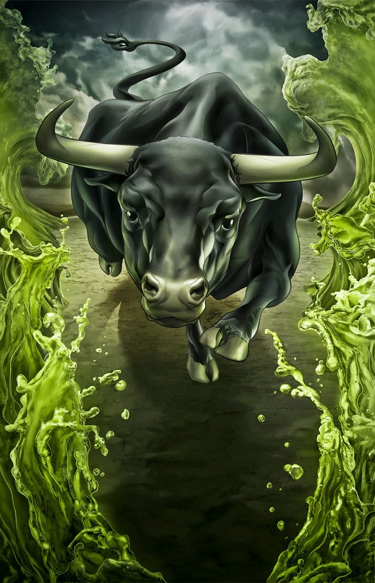 Бык акварелью 2021