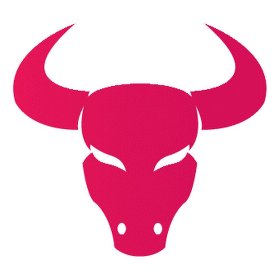 Бык на синем фоне