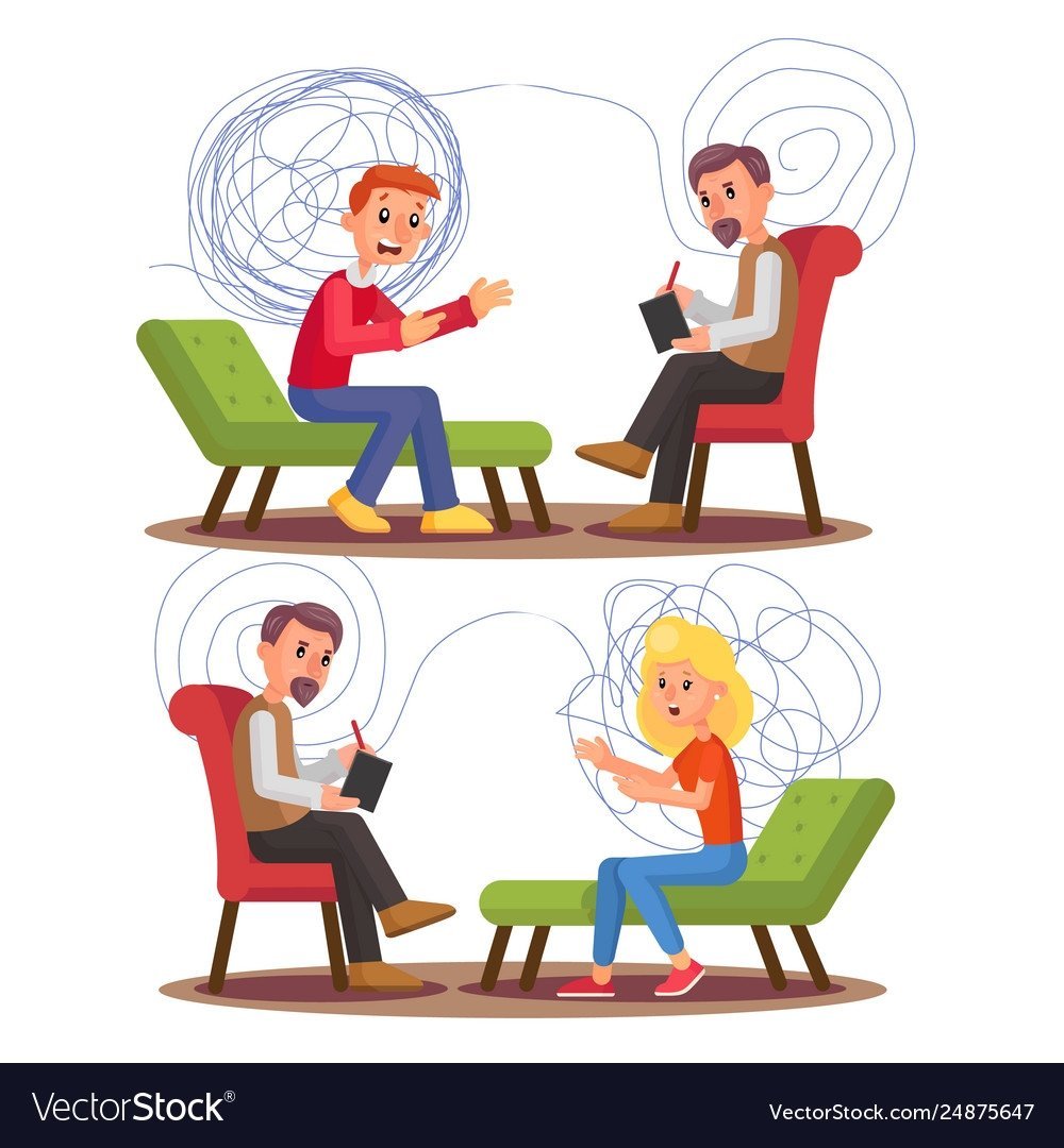 Психолог на белом фоне