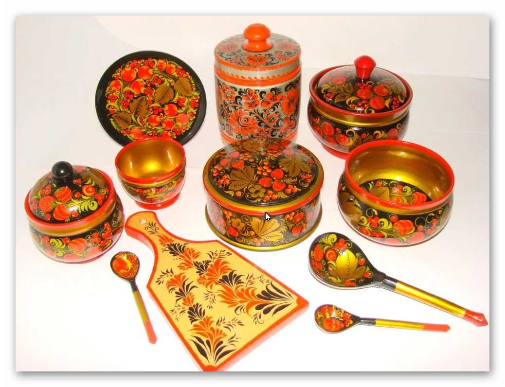 Хохлома посуда