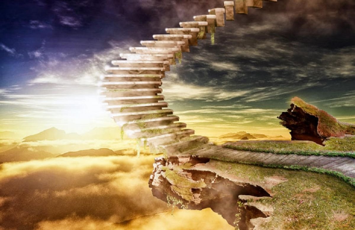 Человек на лестнице в небо