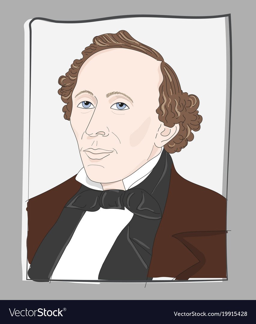 Портрет Ганс христиан Андерсен для детей