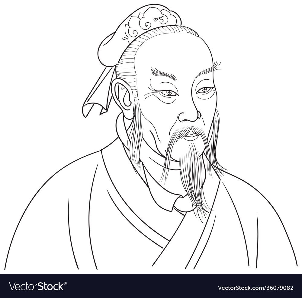 Конфуций раскраска