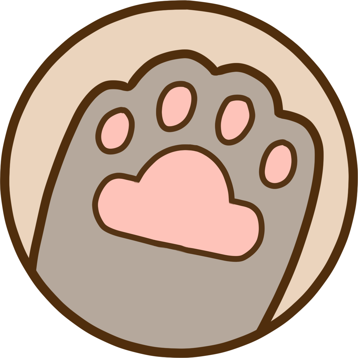 Кошачья лапа на белом фоне