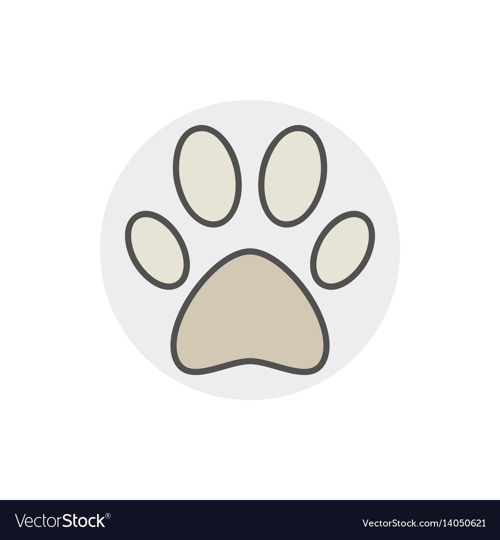 Оранжевый отпечаток лапки