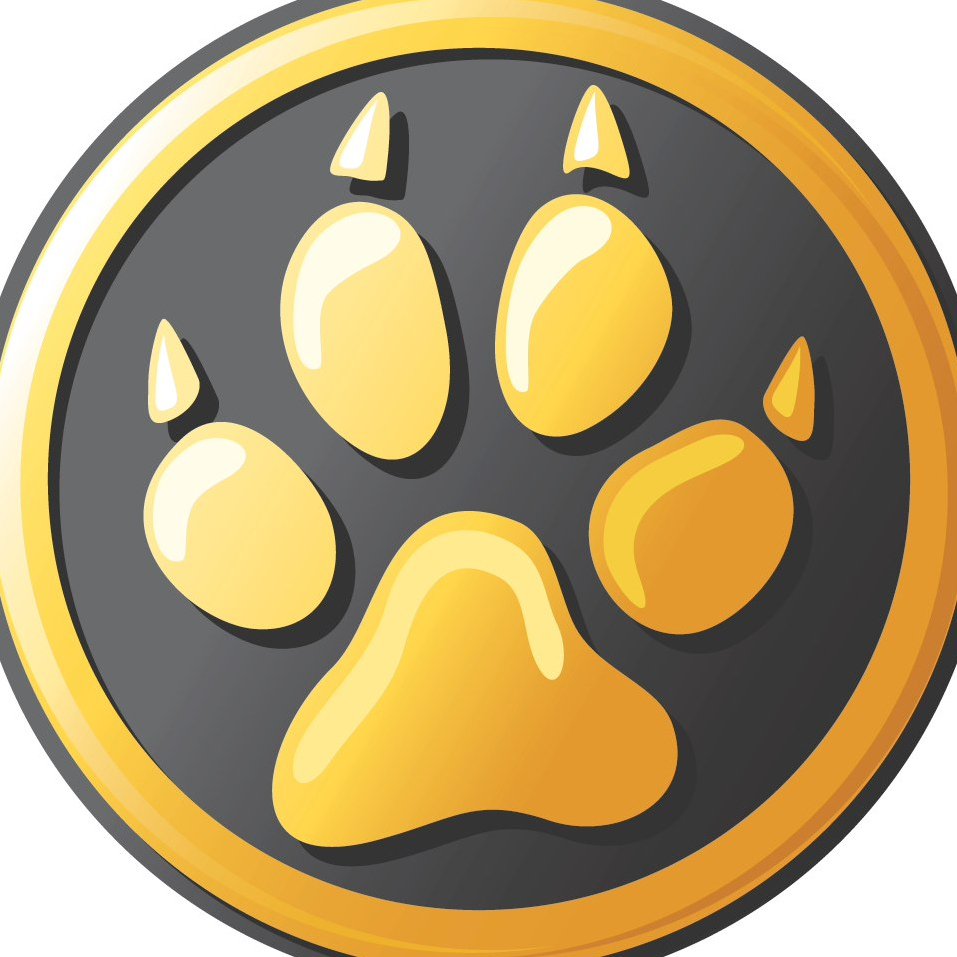 Лапа собаки с сердцем вектор