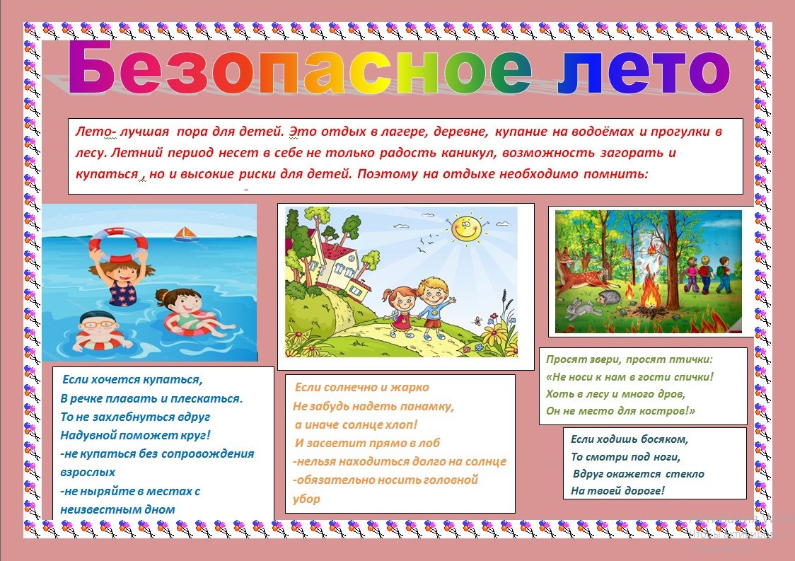 Рисунок на тему безопасное лето