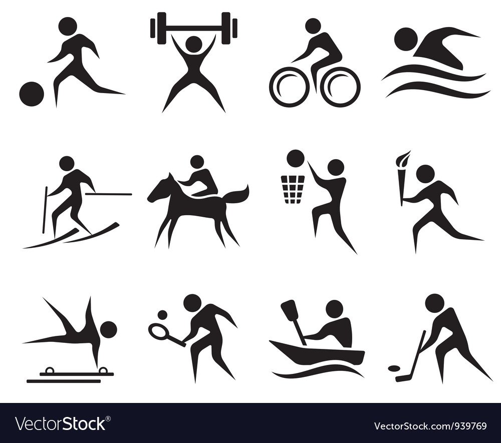 Зимние виды спорта вектор