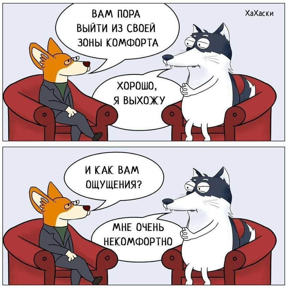 Шутки про зону комфорта