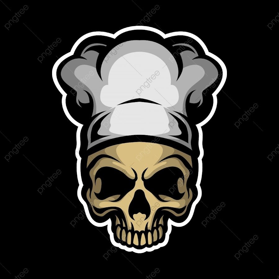 Череп в поварском колпаке