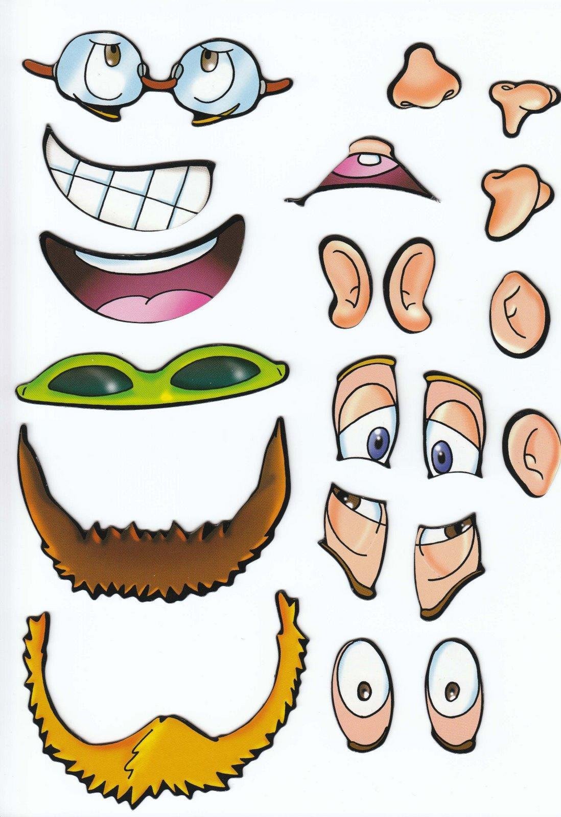 Части лица человека для детей