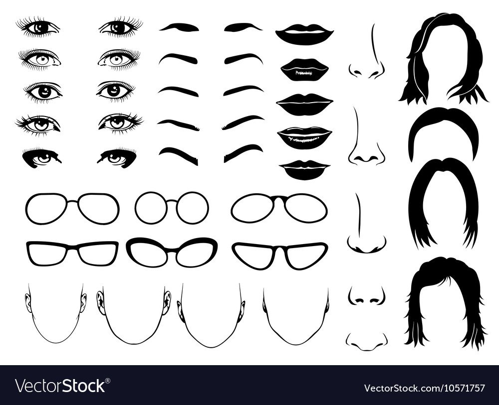 Части лица для фоторобота