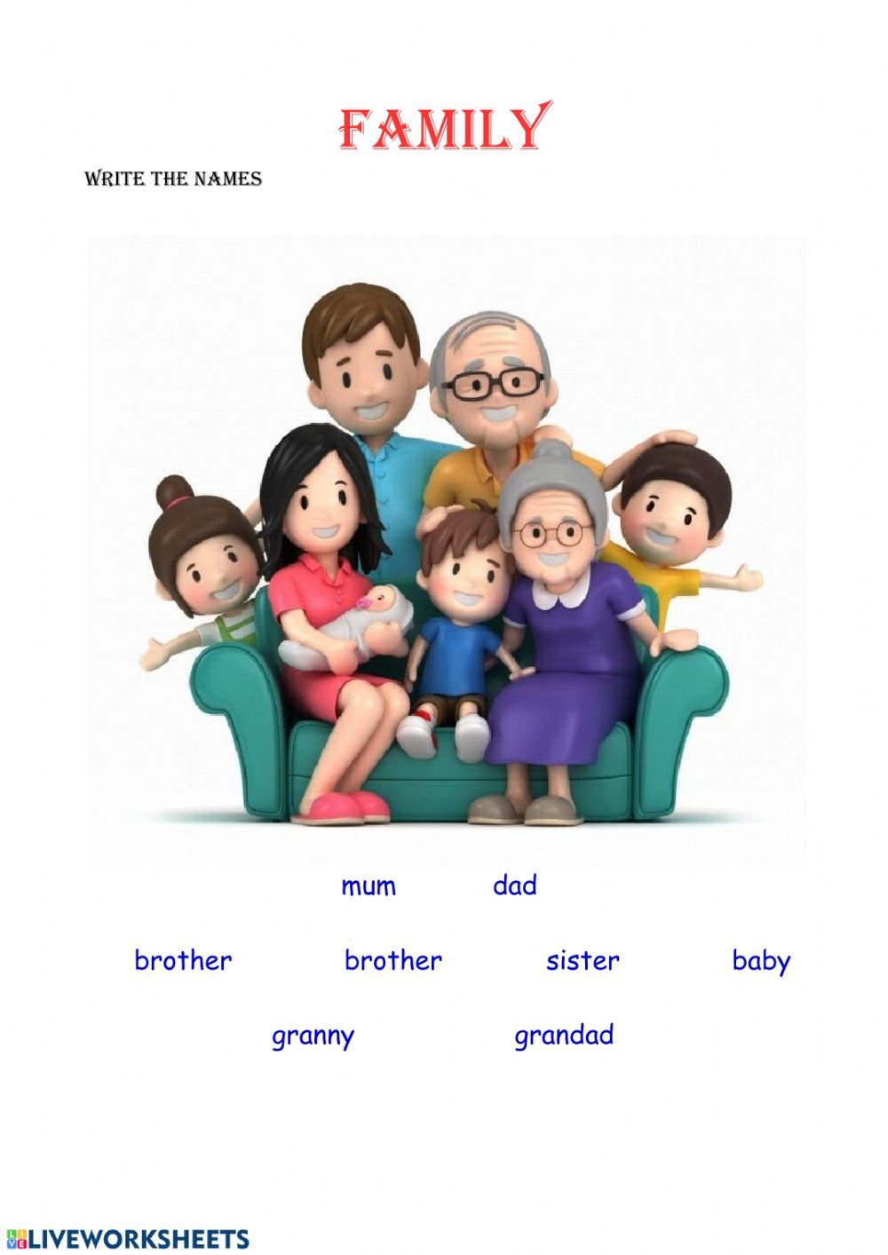 Семья без фона