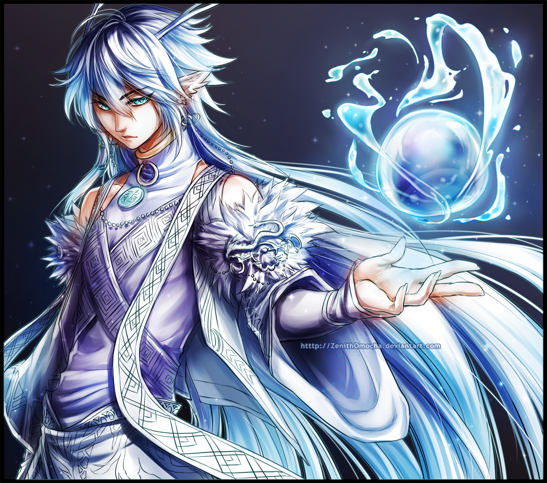 Аниме парень маг