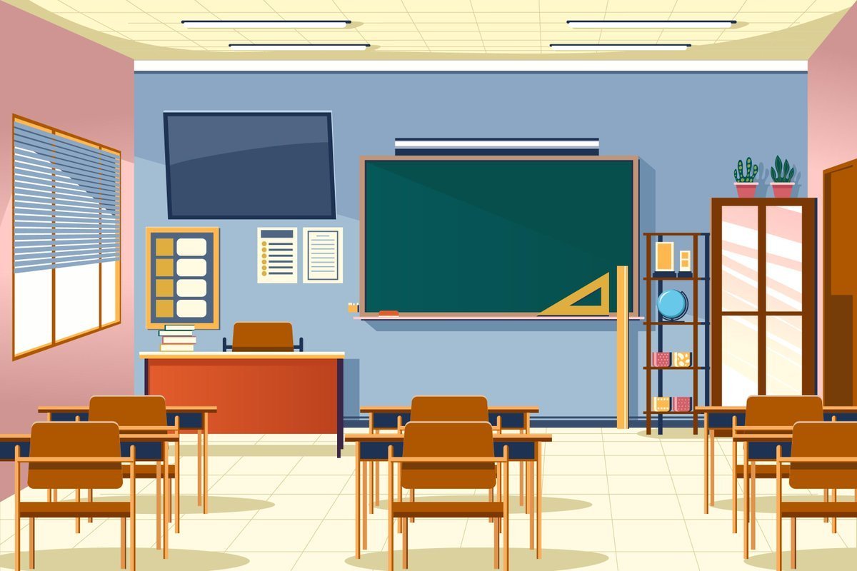 Школьная парта в классе