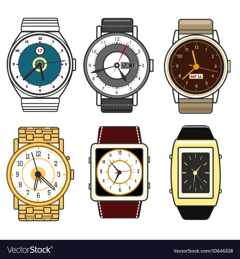 Часы наручные вектор