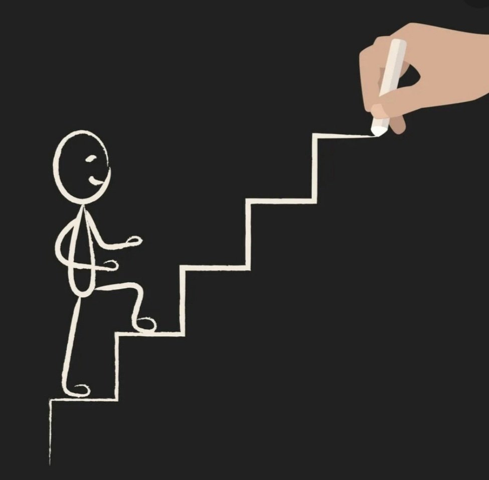 Человечек на лестнице