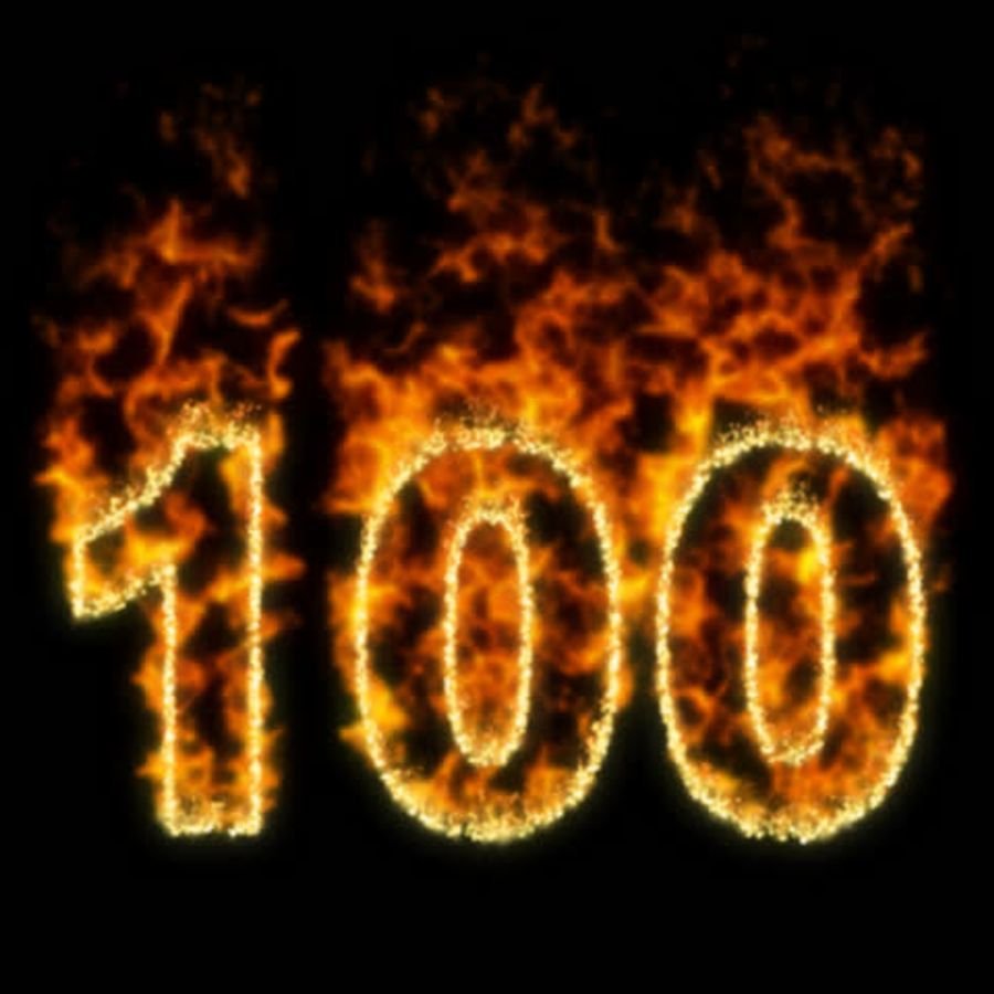 Цифра 10 в огне