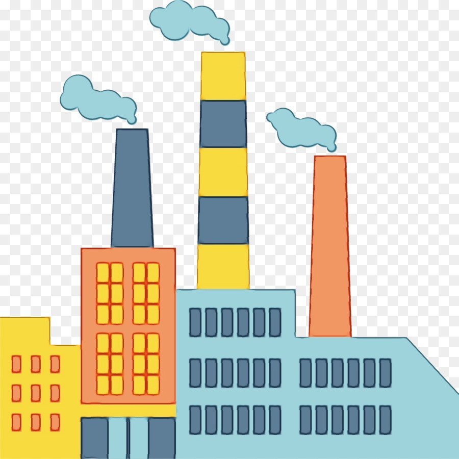 Завод на белом фоне