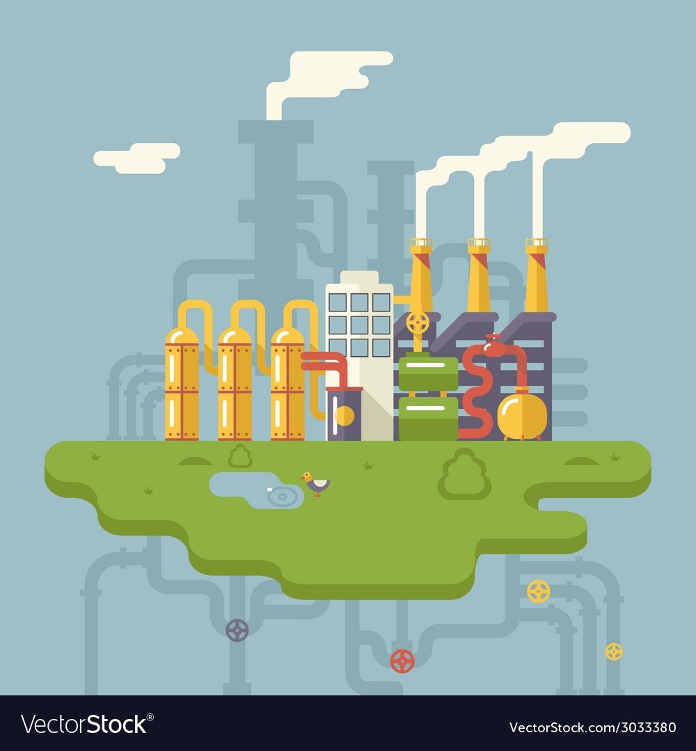 НПЗ Векторная иллюстрация
