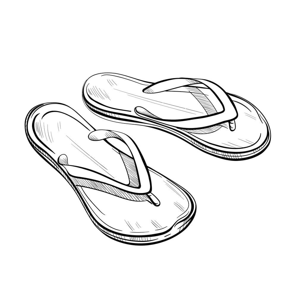 Шлепки зарисовка