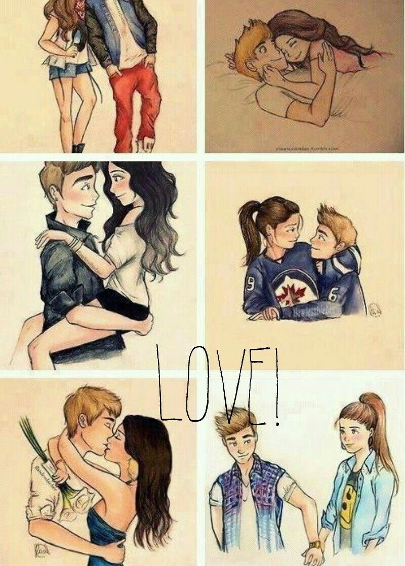 Мультяшные влюбленные