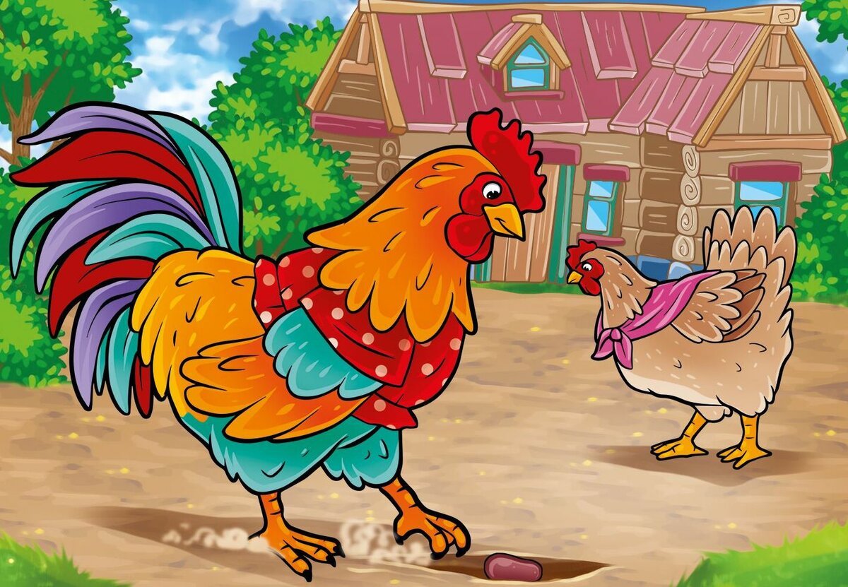 Обложка сказки петушок и бобовое зернышко