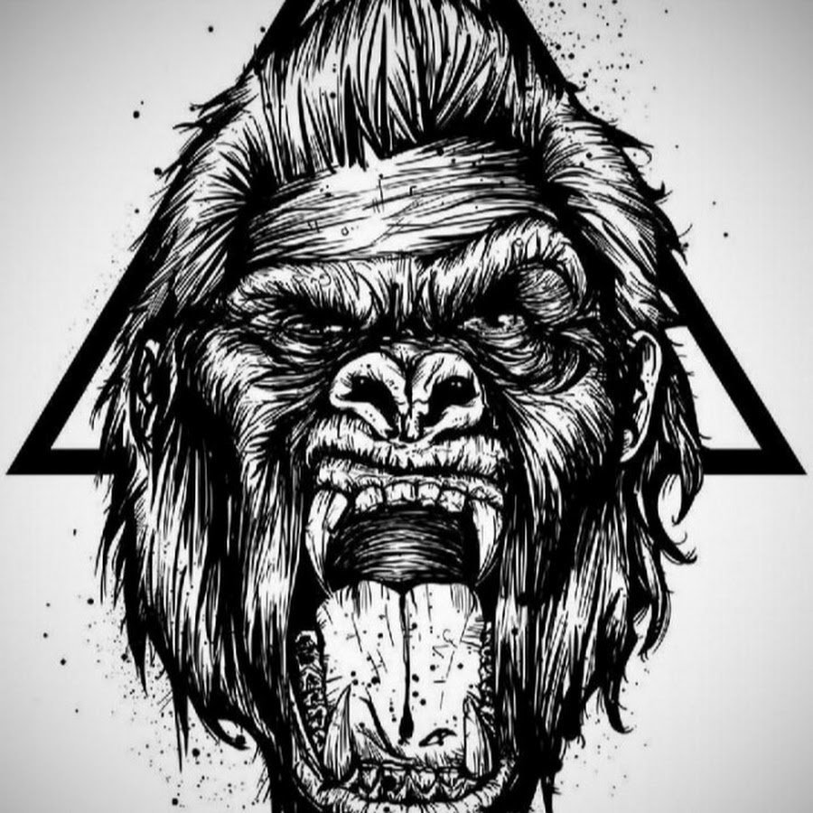 Горилла эскиз тату