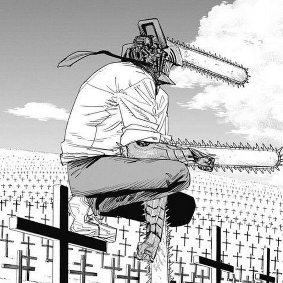 Картинки аниме человек бензопила