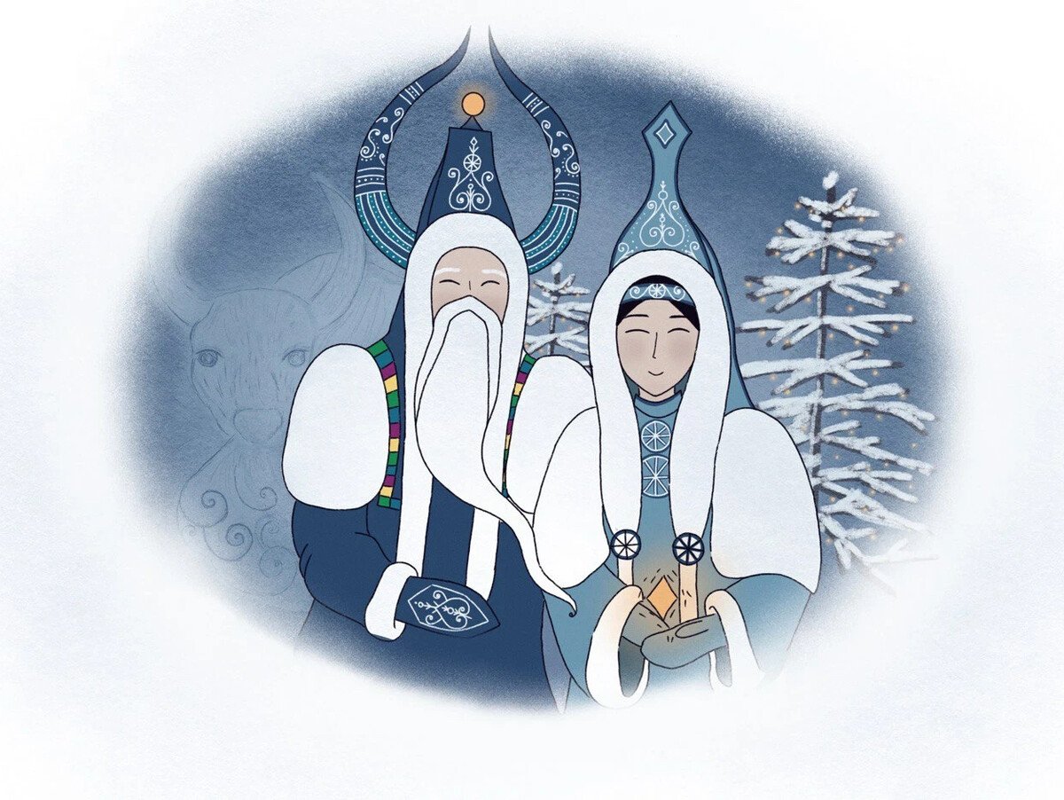 Якутская девушка в стиле Графика