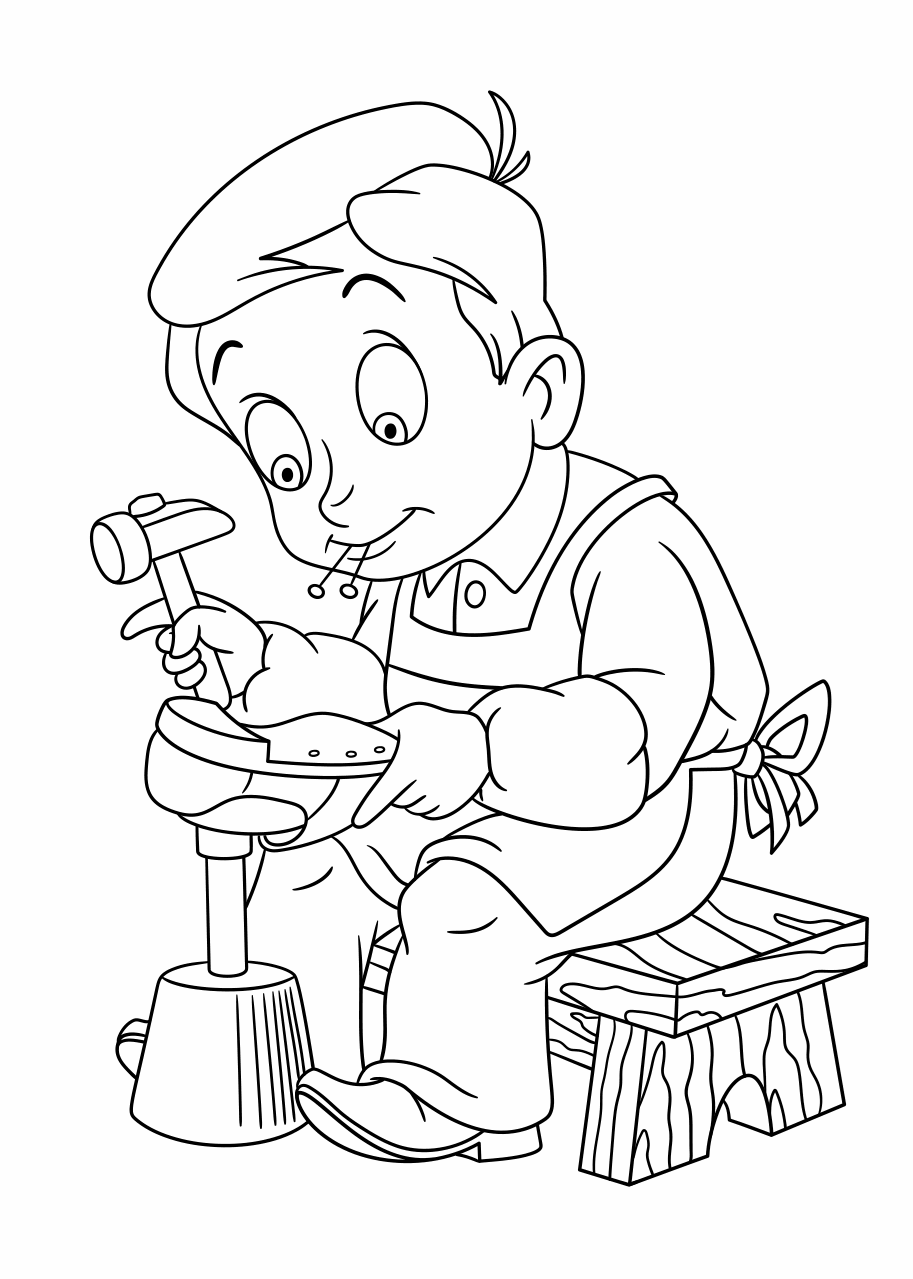Раскраска сапожник профессии