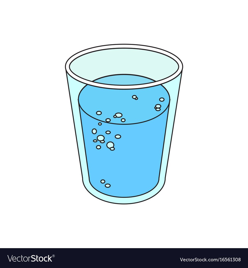Стакан воды мультяшный