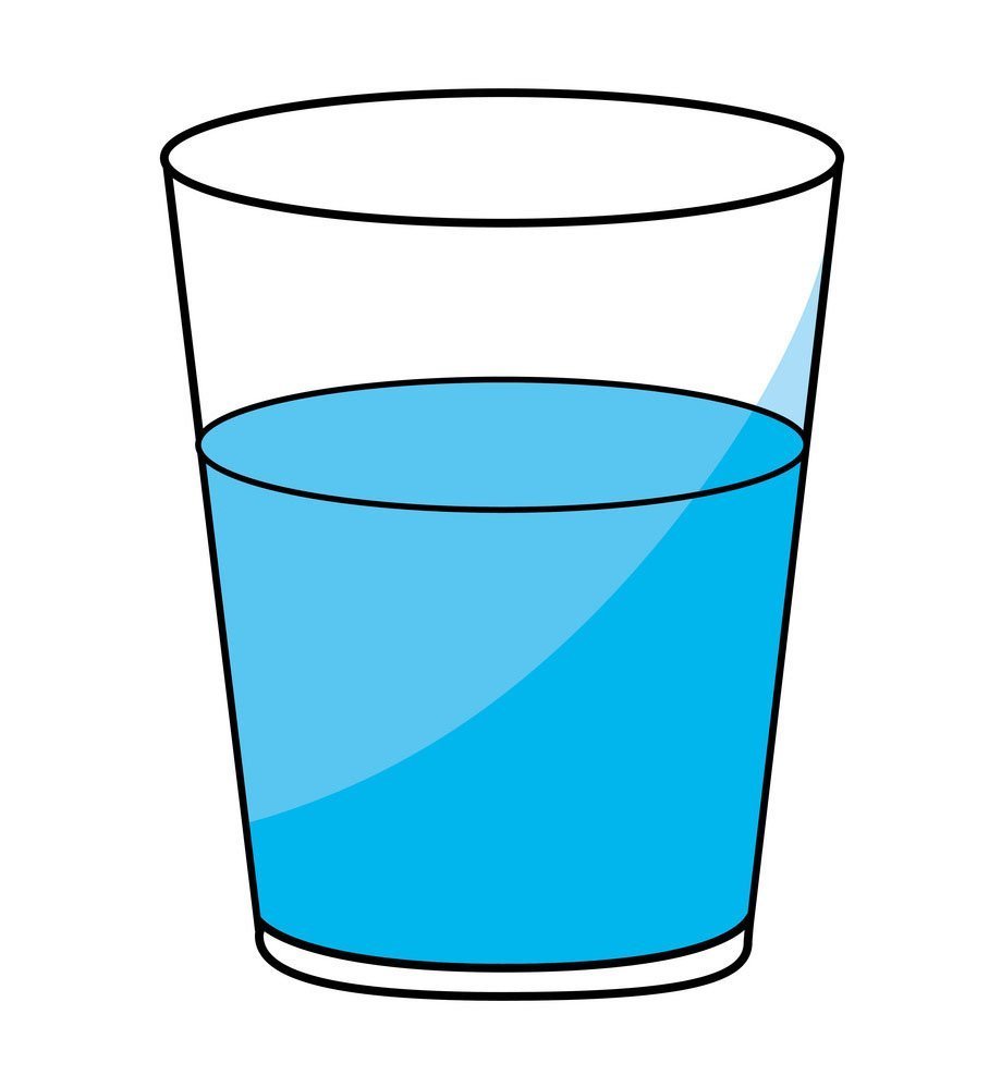 Стакан воды мультяшный