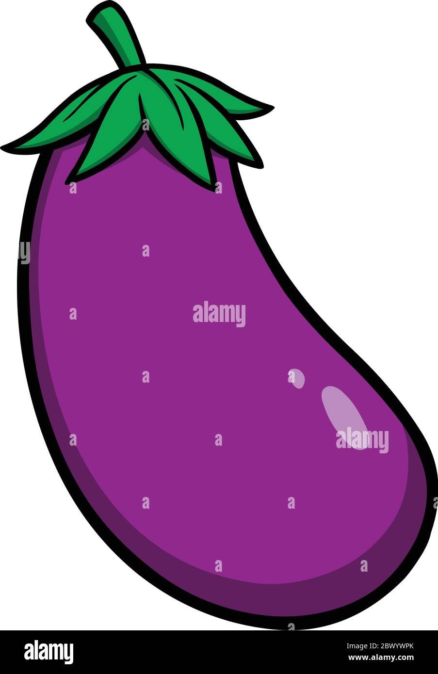 Баклажан на прозрачном фоне