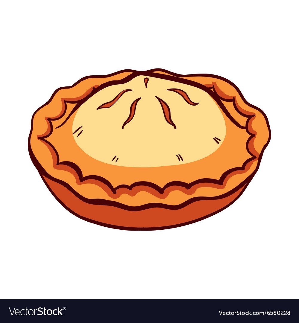 Пироги мультяшный на белом фоне