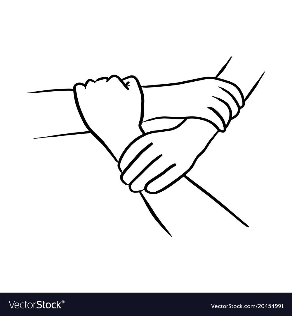 Три руки вместе рисунок