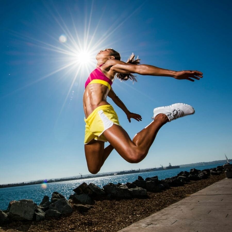 Девушка на пробежке