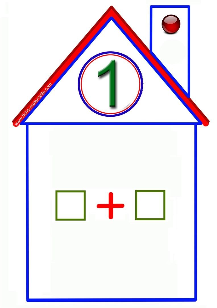 Числовые домики состав числа 2