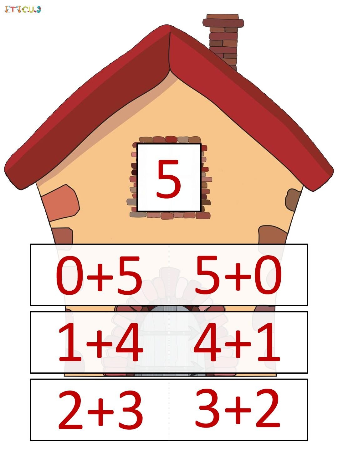 Домик с цифрами для детей