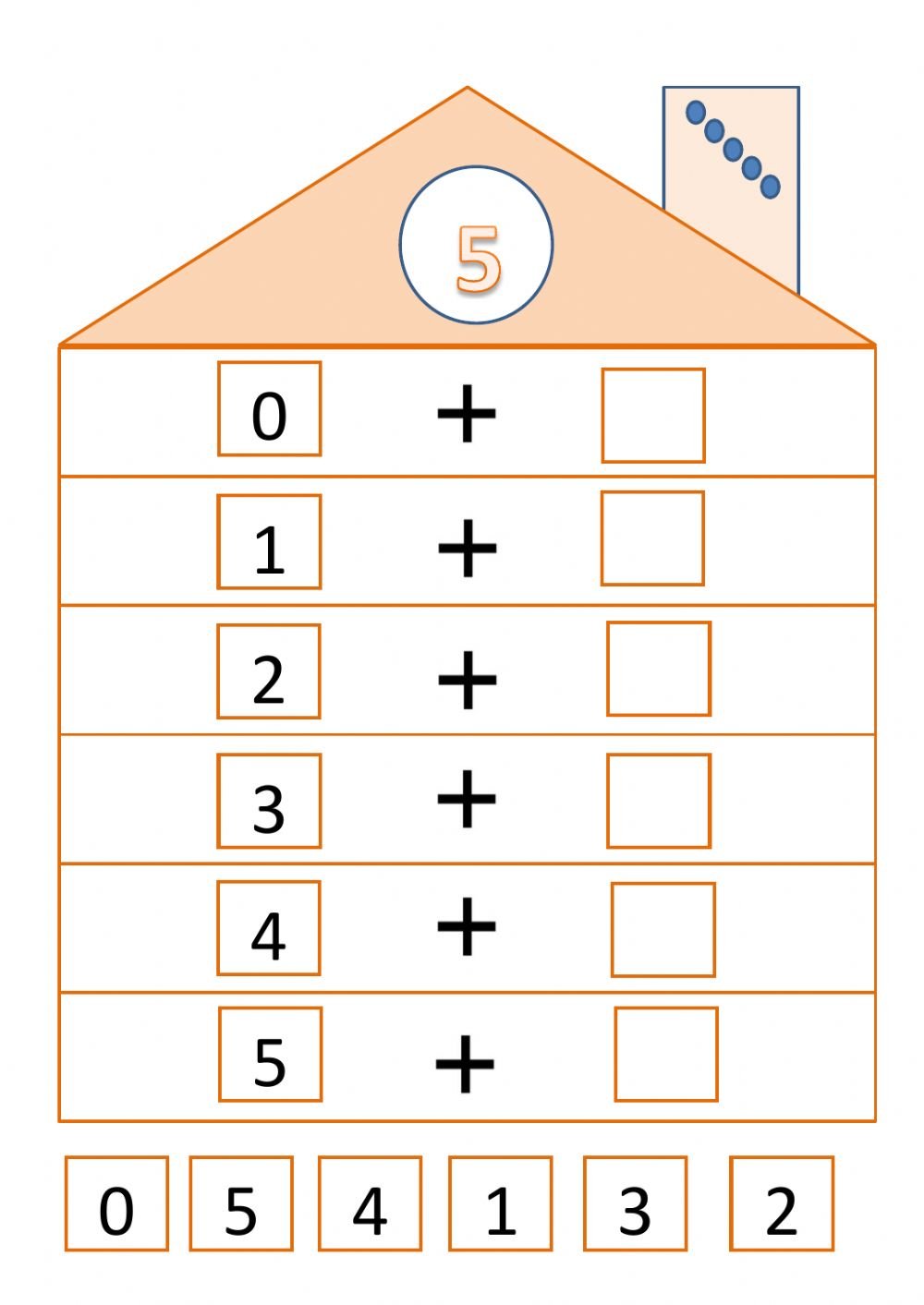 Числовые домики с окошками
