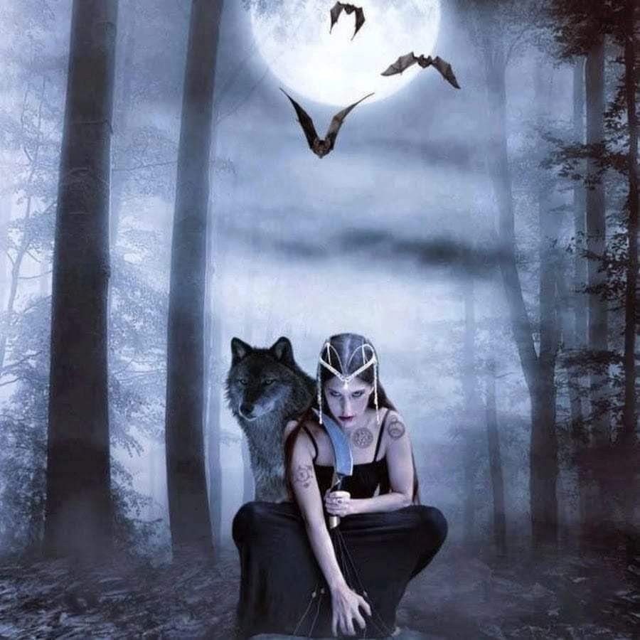 Волк Луна девушка