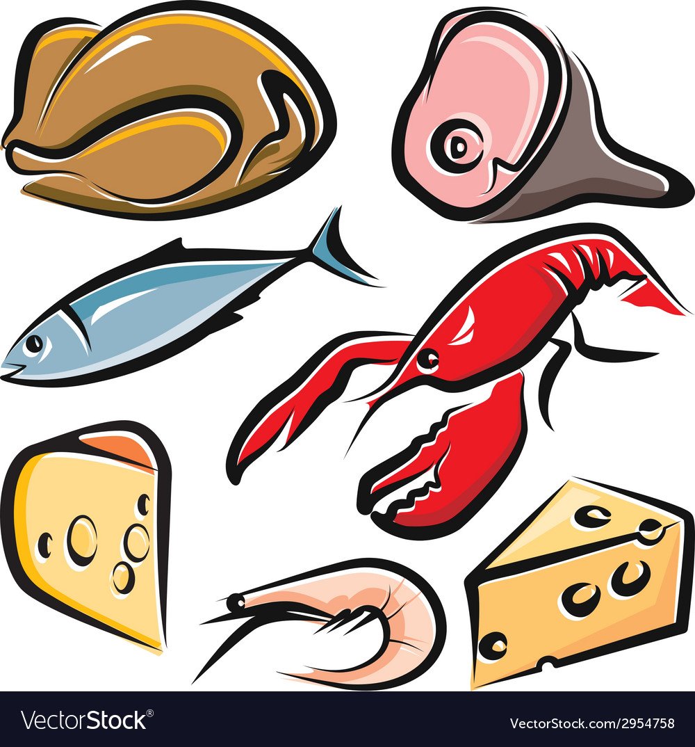 Мясо рыба рисунок