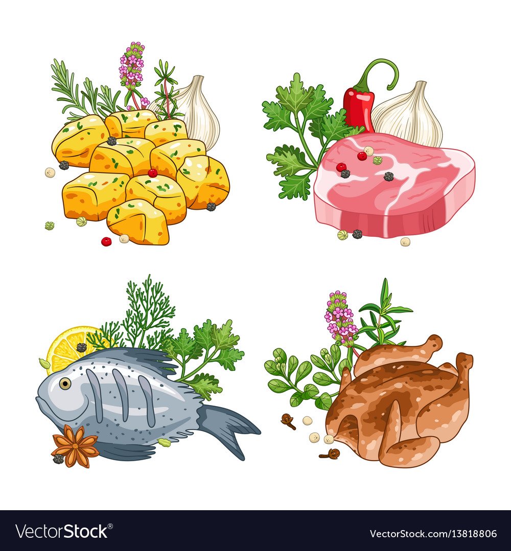 Картинки мясо рыба для детей