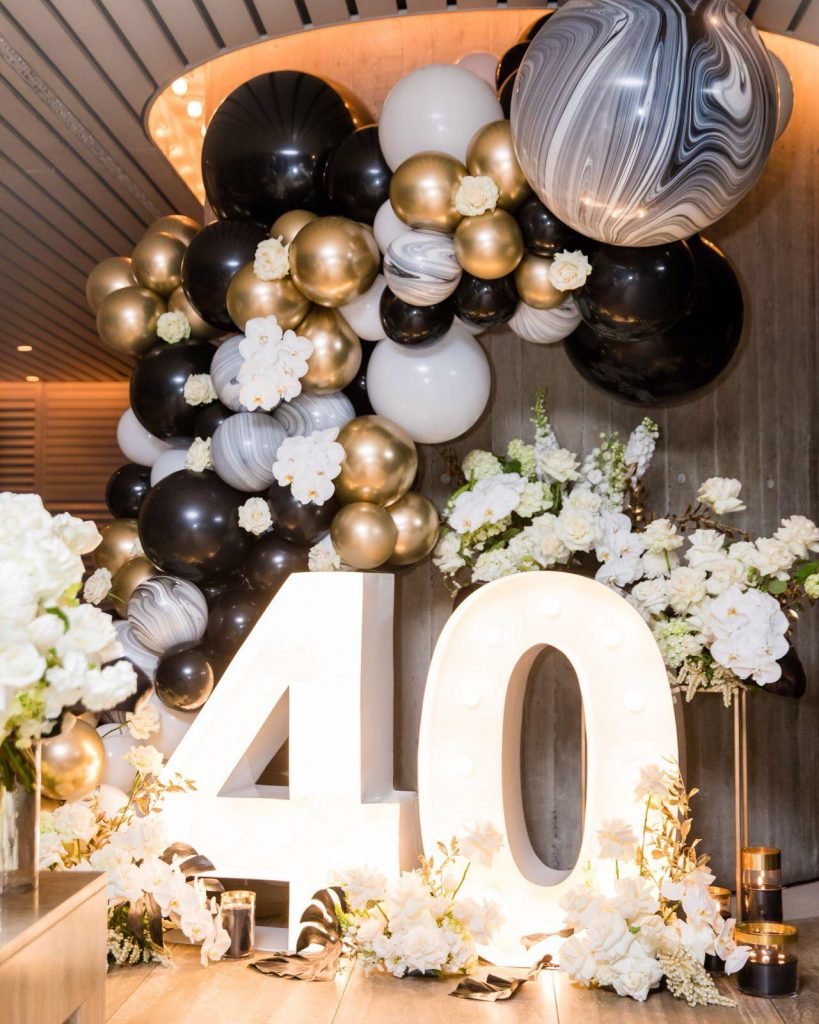 Украшение зала на юбилей