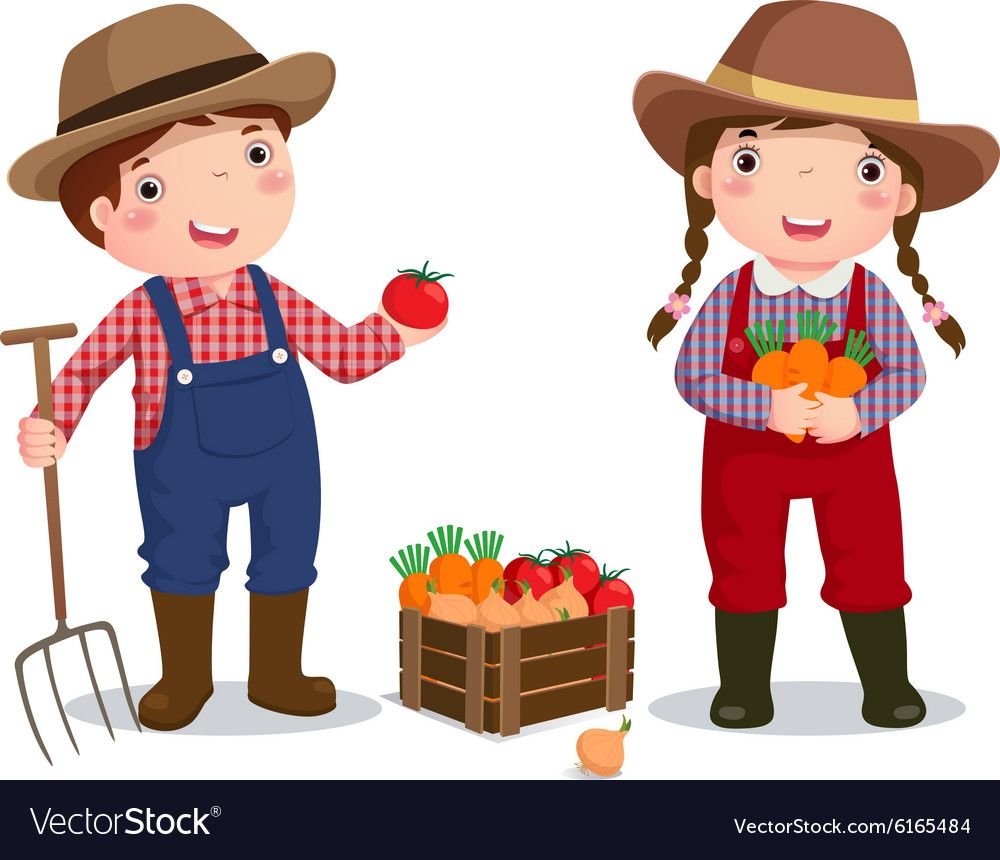 Изображение фермера для детей