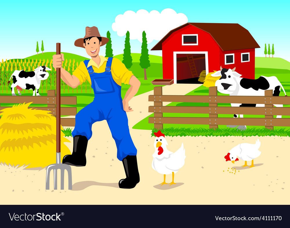Фермер на ферме