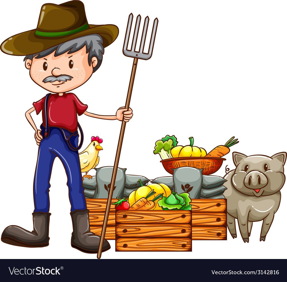 Фермерство на прозрачном фоне