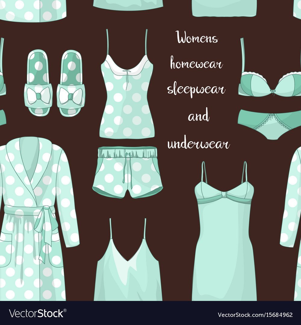 Векторные женские пижамы