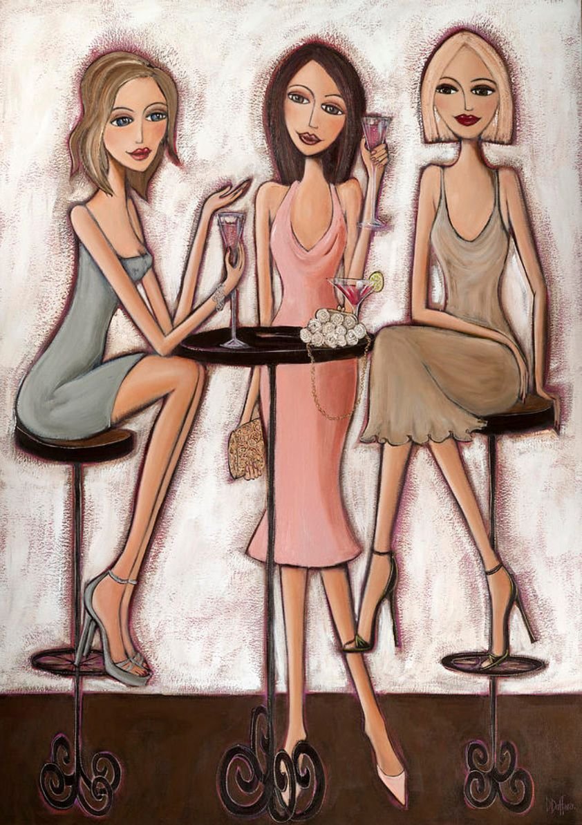 Нарисованные три женщины